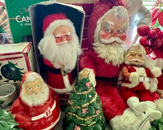 Vintage Christmas Paper Mache Santa