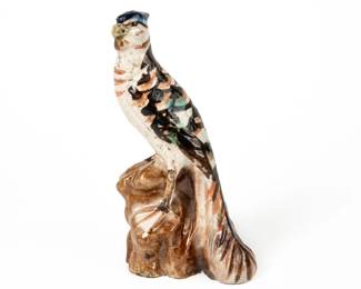 Antique Staffordshire-Style Hand-Painted Creamware Or Pearlware Bird Figurine