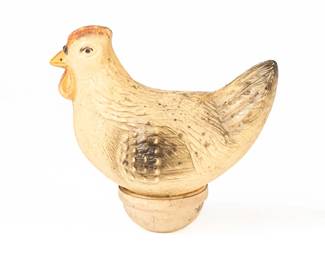 Antique Celluloid Hen Chicken Roly-Poly Toy