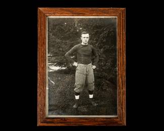  1916 Framed Football Photograph Of Tommy Hughitt (NFL), Labeled "Coach Hughitt"