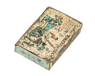 Rare Antique French Chapellerie Trois-Six Advertising Match Box Paris Millinery Hat Shop C.1900