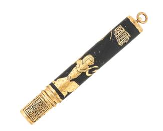 Japanese Meiji Era? Komai-Style Mixed Metal Inlaid Needle Case