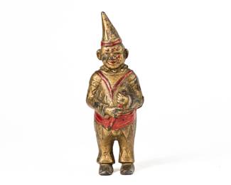 A.C. Williams Early 1900s Cast Iron Circus Clown Still Bank