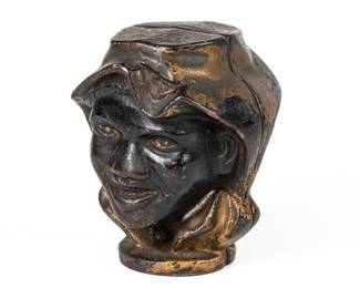 Antique AC Williams Two Faces Black Americana Cast Iron Coin Bank Lot #: 21
