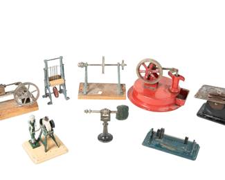 Mixed Lot Of Early Model Steam Engine Accessories, Workshop Tools Models