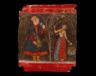 18th century antique indian miniature painting Rajput paintings Mughal, Pahari or Deccani miniatures, 