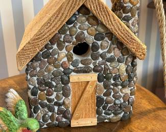 Stone and Wood Birdhouse