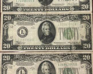 1934 $20 Reserve Notes
