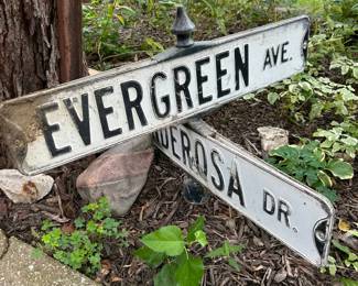 Vintage Metal Street Signs