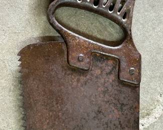 Antique Saw with Cast Handle