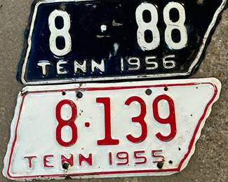 Tennessee State Shaped License Motorcycle Plates