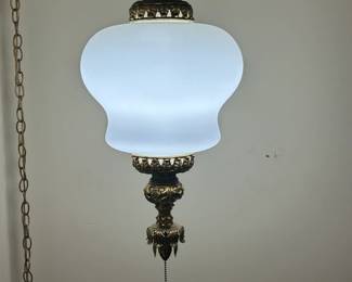 Brass Hanging Swag Lamp