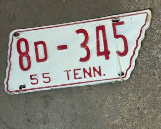 Tennessee State Shaped License Car Plate