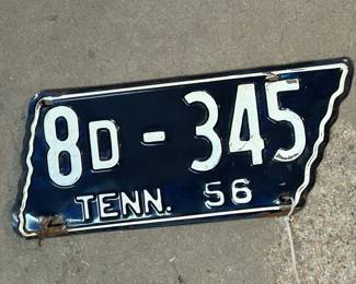 Tennessee State Shaped License Car Plate