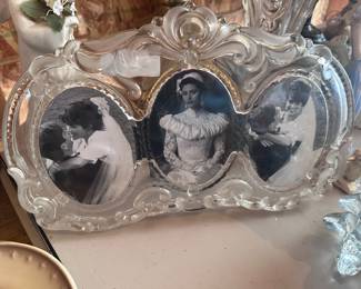 Vintage Glass Photo Frame