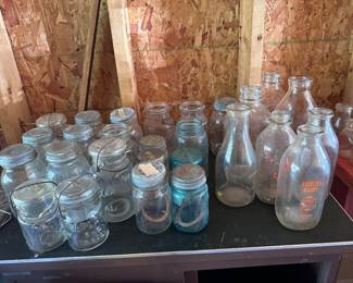 Mason Jars and Glass Bottles