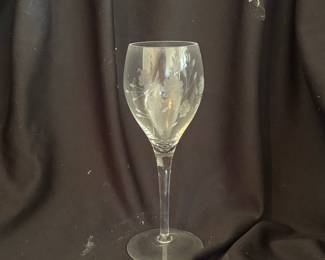 Etched Floral Wine Glasses