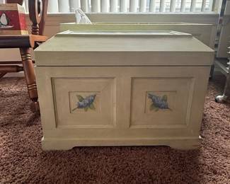 Hand Painted Floral Storage Chest