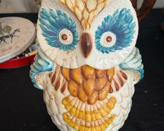 Ceramic Owl Cookie Jar