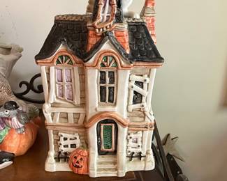 Halloween Haunted House Ceramic Cookie Jar by Fitz and Floyd
