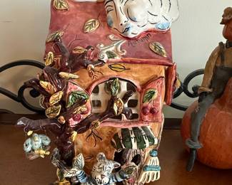 Blue Sky Clayworks Autumn Seasonal House by Heather Goldminc