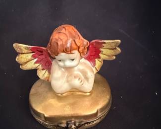 Rochard Limoges Angel Trinket Box