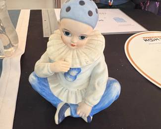 Mann Japan Pierrot Clown Music Box "Send In The Clowns"