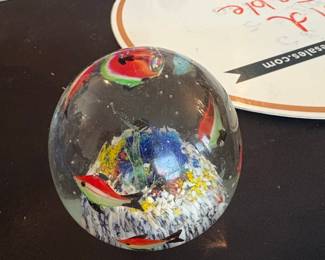 Art Glass Fish Aquarium Paperweight