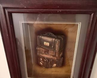 Vintage 3D Suitcase Wall Art Shadowbox