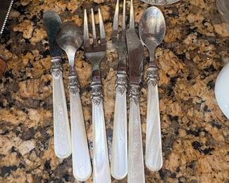EME Napoleon Pearl Handle 18/10 Flatware Set