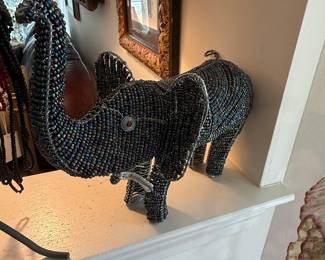 Beadworx Beaded Elephant Sculpture