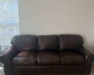 Thomasville Leather Sofa