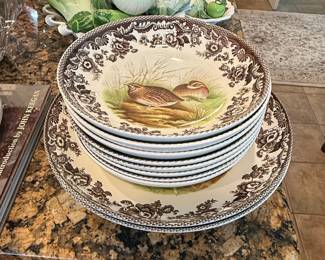 Spode Woodland Quail Dinner Plates