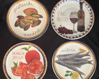 Williams Sonoma "Harvest Market" Set of 4 Appetizer Plates