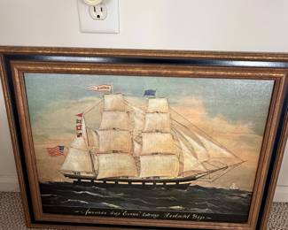 American brig Eunice Entering Nantucket Bay Print