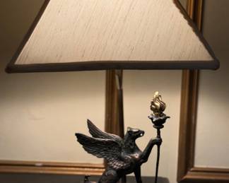 Neoclassical Griffin Lamp Pair