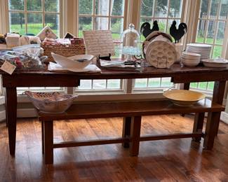 Farmhouse Kitchen Table with Bench