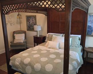Mahogany Canopy Queen Bed