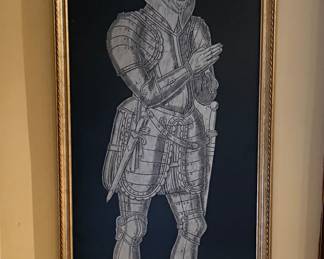 Framed Brass Rubbing Male