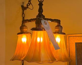 Steuben Three Light Chandelier