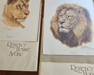 Coheleach Signed Prints Lion and Lioness