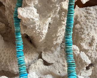 Turquoise disc necklace 