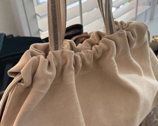 BRUNELLO CUCINELLI BEIGE SUEDE BAG - LIKE NEW