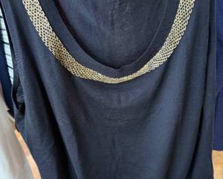 LOVE THIS ST. JOHN KNIT WITH BUILT IN GOLD MESH NECKLACE