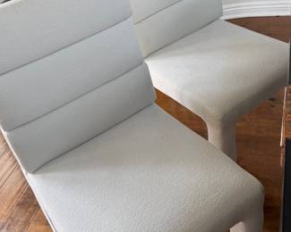 THE WHITE NUBBY CHAIRS JUST LOVE