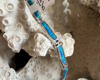 Opals set in sterling 