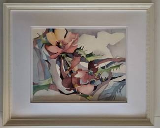 Abstract Flower Watercolor Paining
