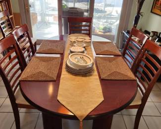 Mid century dining set with 8 chairs