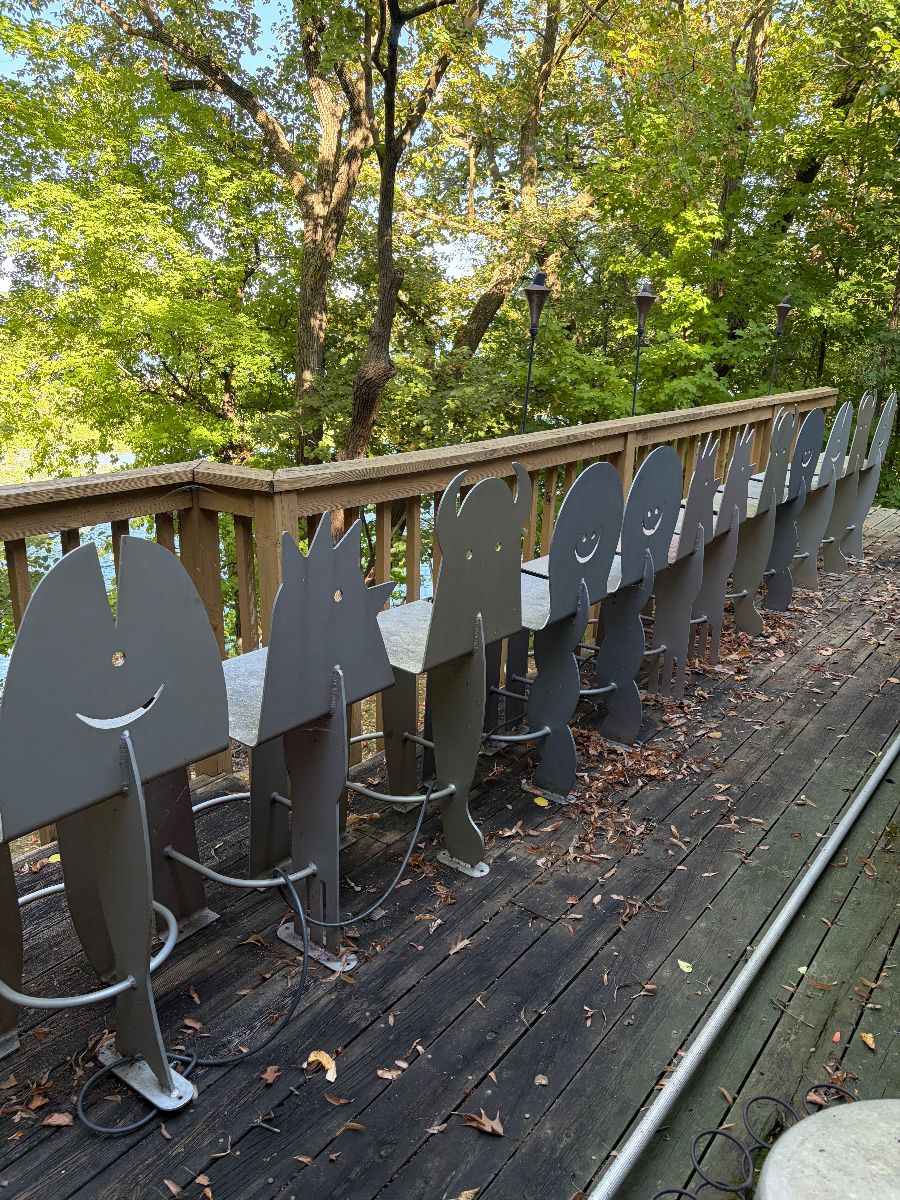 12 Artisan Handmade Aluminum Animal Chairs