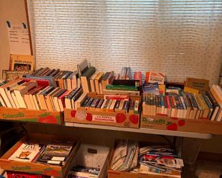 Lots of books, many on fishing